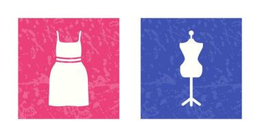 Cocktail Dress and Dress Holder Icon vector