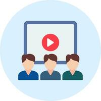 icono de vector de presentación de video