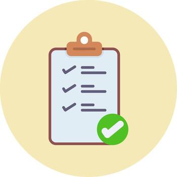 icono de vector de lista de verificación