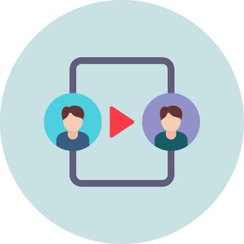 Video Sharing Vector Icon