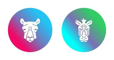 Camel and Zebra Icon vector