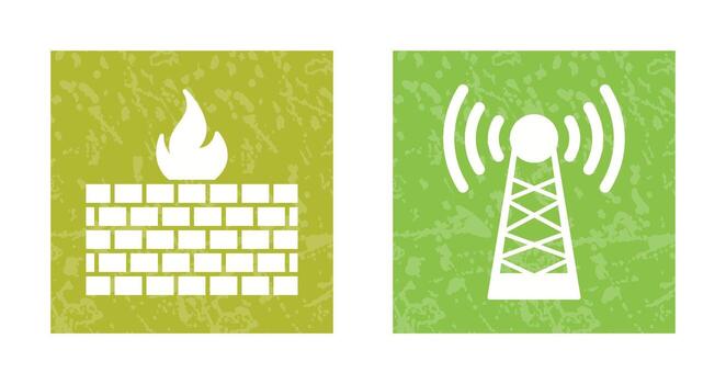 Firewall and Tower Icon vector