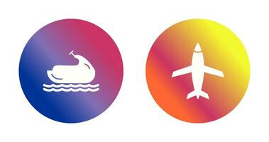 Jet Ski and Plane Icon vector