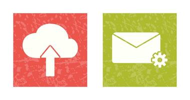 Upload to Cloud and Message Settings Icon vector