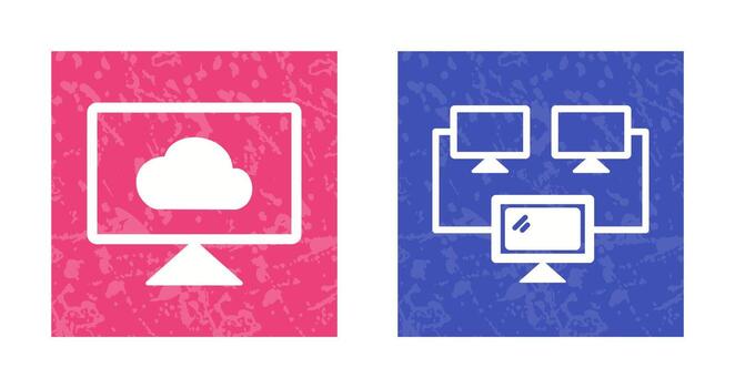 Cloud Systems and Connected   Icon vector