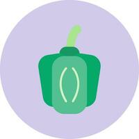 Green Pepper Vector Icon