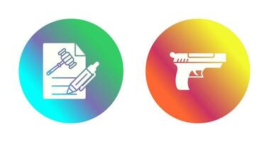 archivo y pistola icono vector