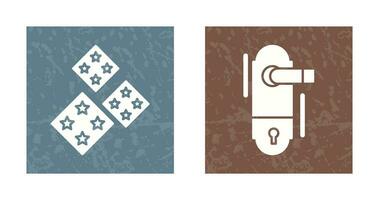 Tiles and Doorknob Icon vector
