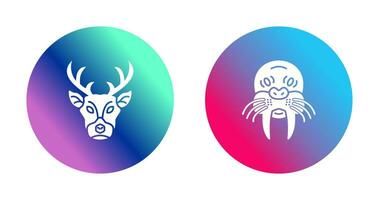 Deer and animal Icon vector