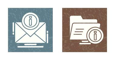 e mail and folder Icon vector