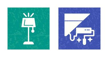 Lamp and Paint Icon vector