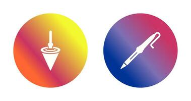 Plumb Bob and Soldering Icon vector