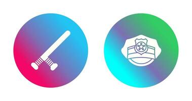 Baton and Police Icon vector