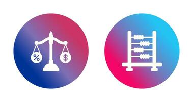 Scale and Abacus Icon vector