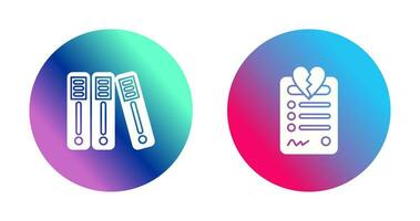 Binder and Diorce Icon vector