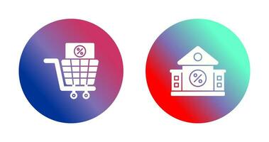 Shopping Tax and estate Icon vector