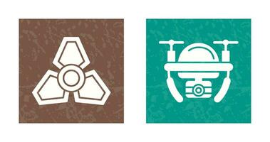 lander and camera drone Icon vector