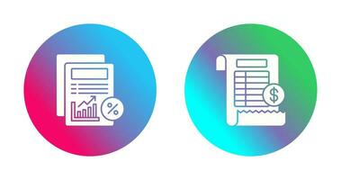 Report and Bill Icon vector