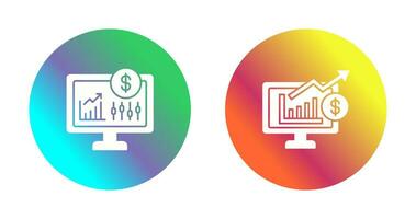 Stock Market and Profits Icon vector