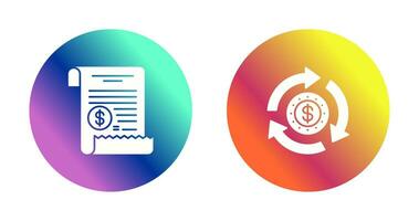 Turnover and Receipt Icon vector