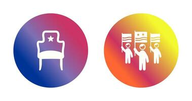 Seat and Campaign Icon vector