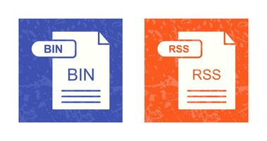 BIN and RSS Icon vector