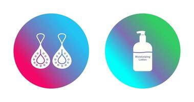 Earring and Lotion Icon vector