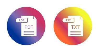 PDF and TXT Icon vector