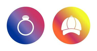 Ring and P Cap Icon vector