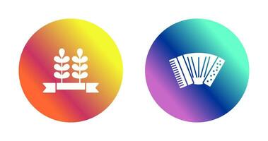 Accordion a d Wheat Icon vector