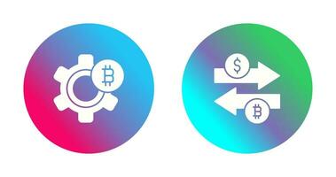 Setting and Money Exchange Icon vector