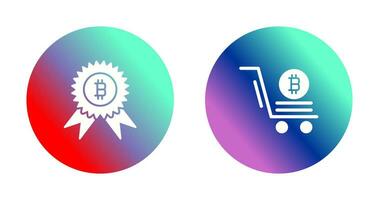 Reward and Pushcart Icon vector