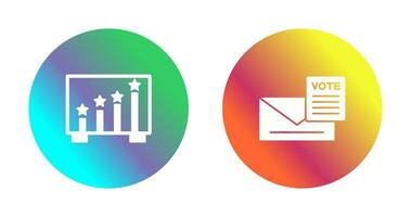 Rating and Letter Icon vector