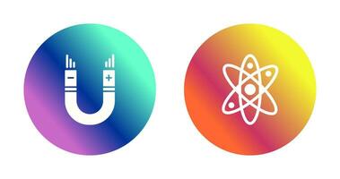 Atom and Magnet,attraction Icon vector