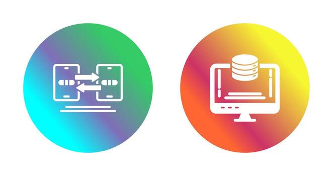 Data Synchronization and Data Storage Icon vector