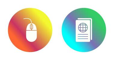 Mouse and Global Report Icon vector