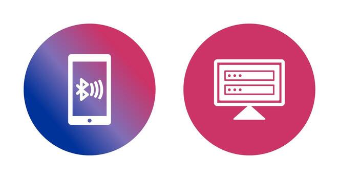 Connected Device and Corrupted data Icon vector