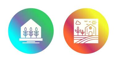 Farm House and Nature Icon vector