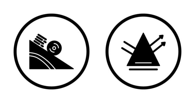 laminación y reflexión icono vector