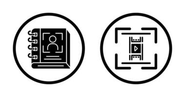 Directory and Video Icon vector