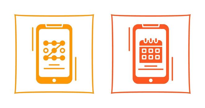 modelo código y calendario icono vector