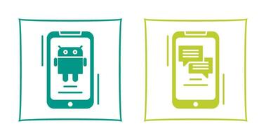 Android and Text Icon vector