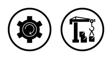 Upgrade and Robotic Arm Icon vector