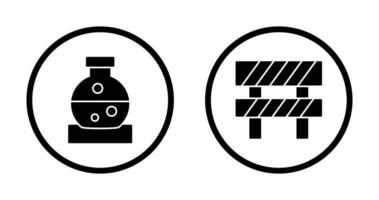 Flask and Barrier Icon vector