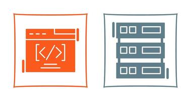 Web Coding ND Server Icon vector