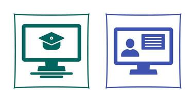 Online Course and distance Icon vector