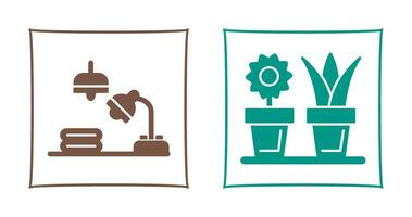 Lamps and House Plants Icon vector