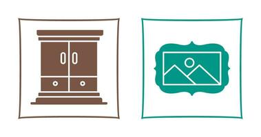 Wardrobe and Frame Icon vector