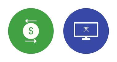 transaction and disconnected network  Icon vector