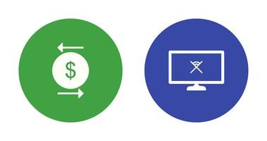 transaction and disconnected network  Icon vector